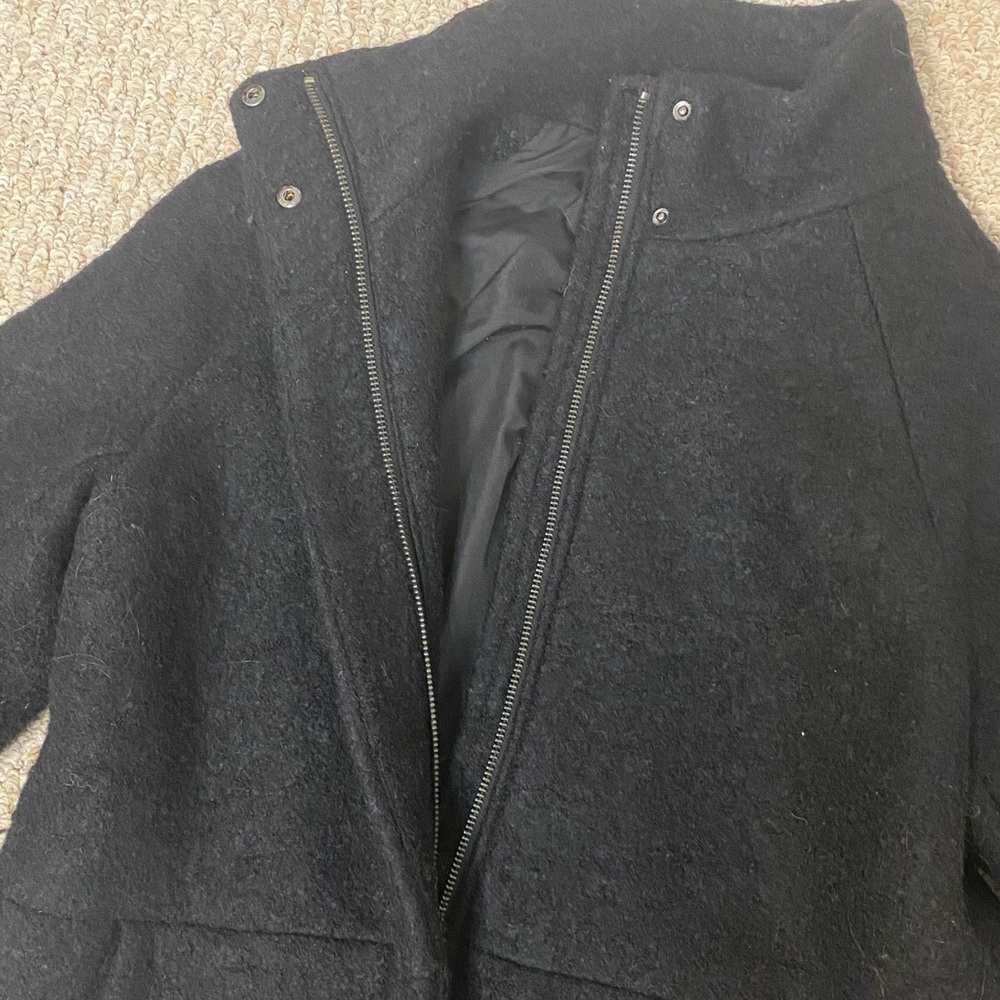 H&M Black Pea Coat View 3